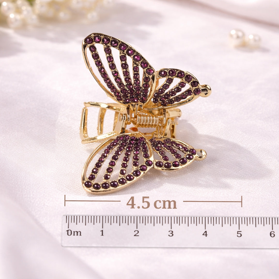 Luxury Multicolor Crystal Butterfly Hair Clips Set 12 PCS
