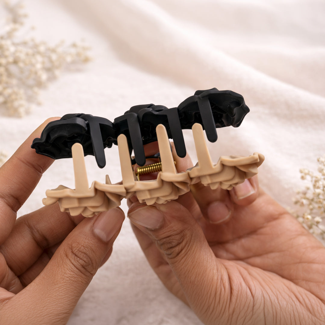 Flower Claw Clip, Hair Clips for Women, Floral Hair Clutcher for Daily Styling and Special Occasions, Secure Hold for Various Hairstyles