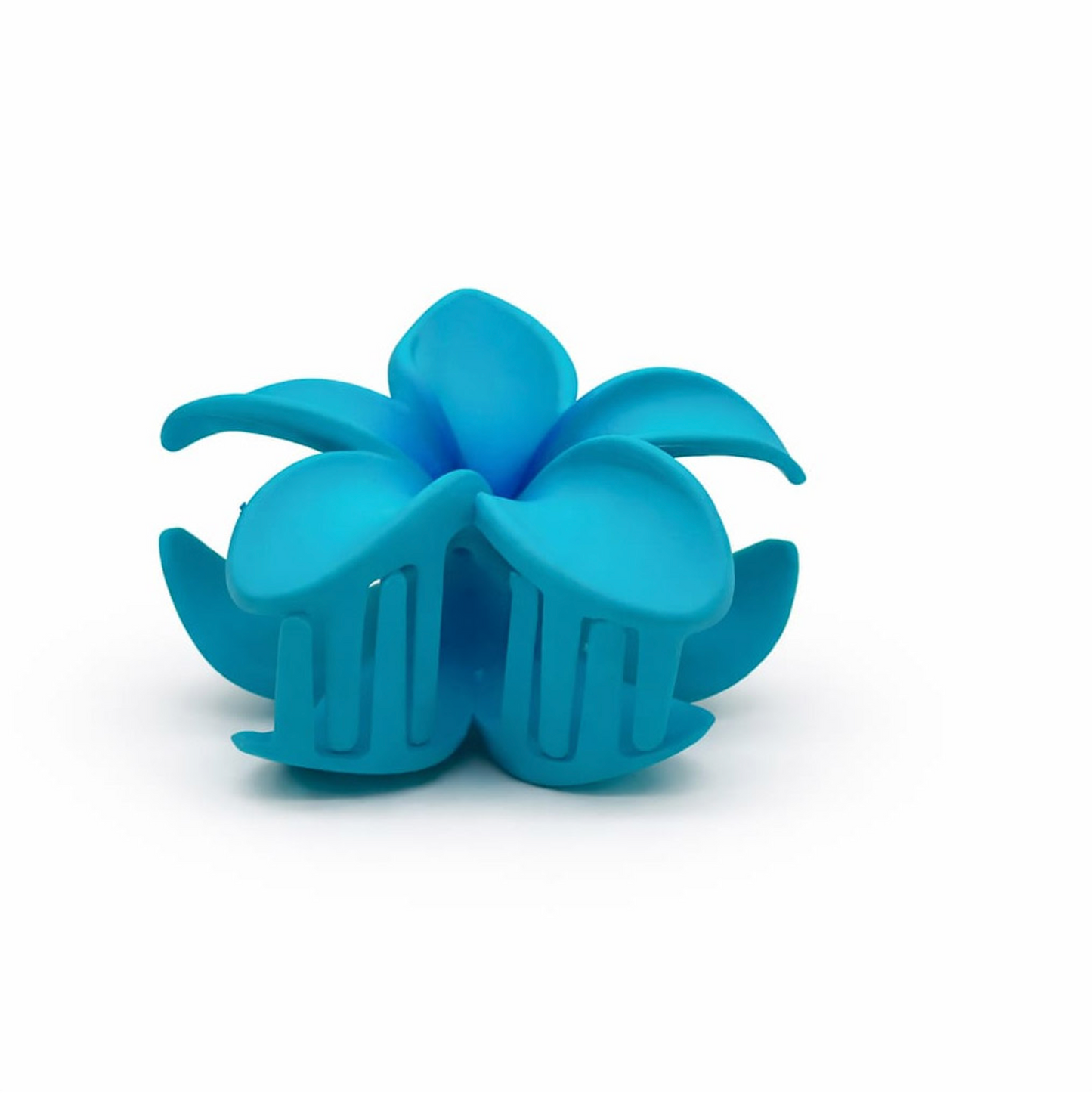 Colorful Plumeria Flower Hair Claw Clips – Matte Finish Floral Hair Accessories for Women & Girls