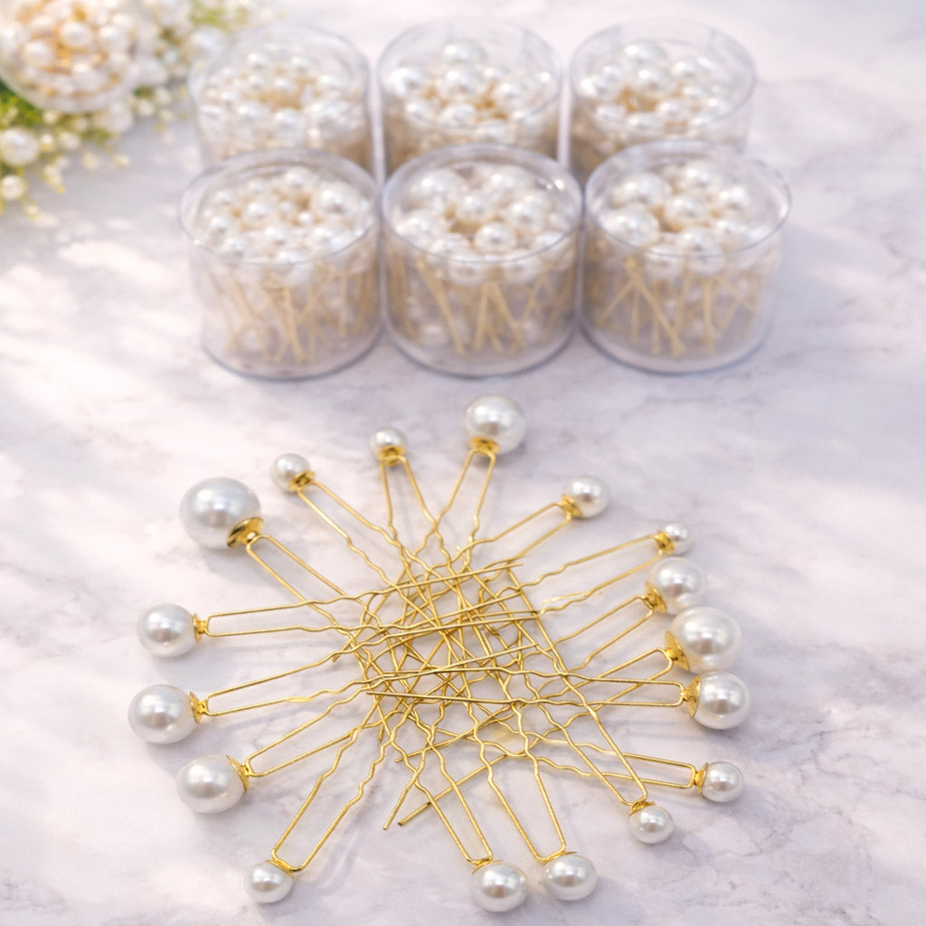 Pearl Hair Pins Set – Pack of 18 Elegant Bridal & Party Hair Accessories