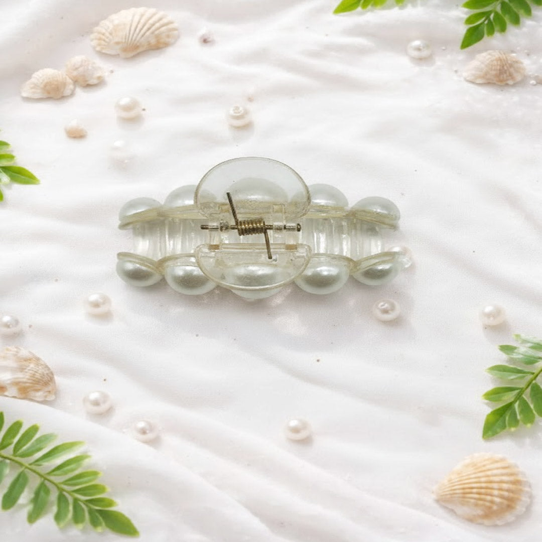 Elegant Pearl Claw Hair Clips – Pack of 12 Classic Bridal Hair Accessories