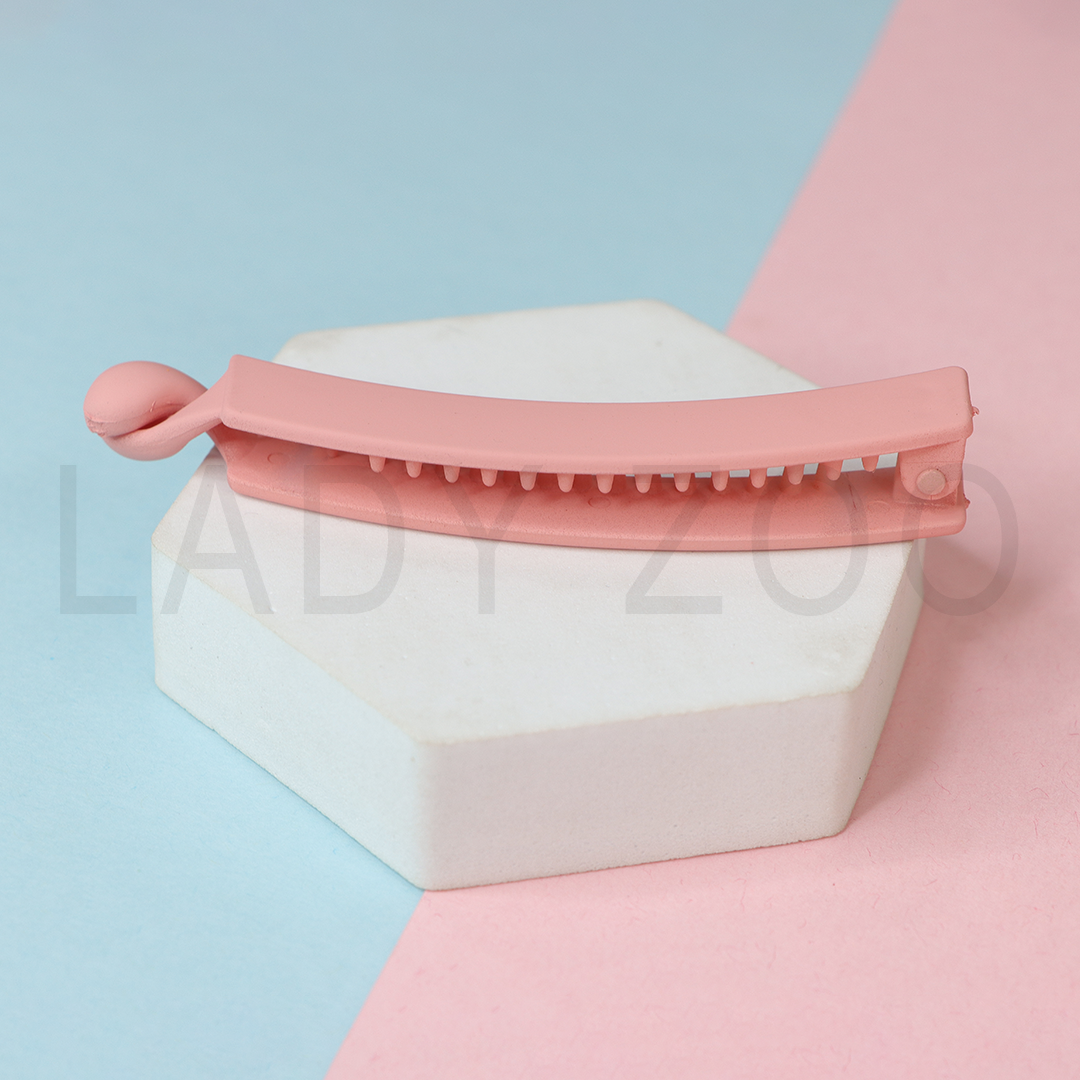 Matte banana Plastic Material Banana Hair Cilp for Girls