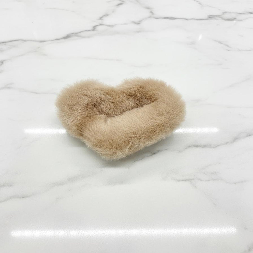 Faux Fur Heart Claw Clips – Pack of 12 Soft Plush Hair Accessories for Women & Girls