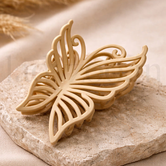 Elegant Butterfly Hair Claw Clip | Matte Finish Designer Hair Clip for Women