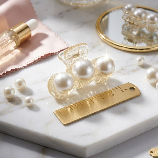 Luminous Pearl Trio Hair Claw Clip Set of 12