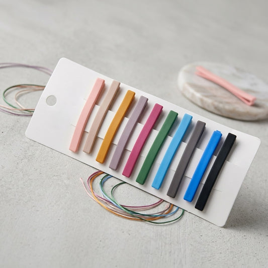 Alligator Hair Clips - Set of 10 Multicolor Minimalist Hair Pins for Women and Girls