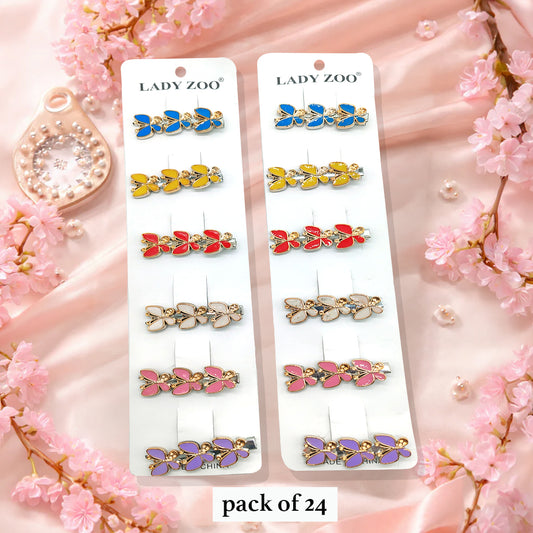 Colorful Butterfly Hair Clips – Pack of 24 Decorative Hair Accessories for Girls & Women