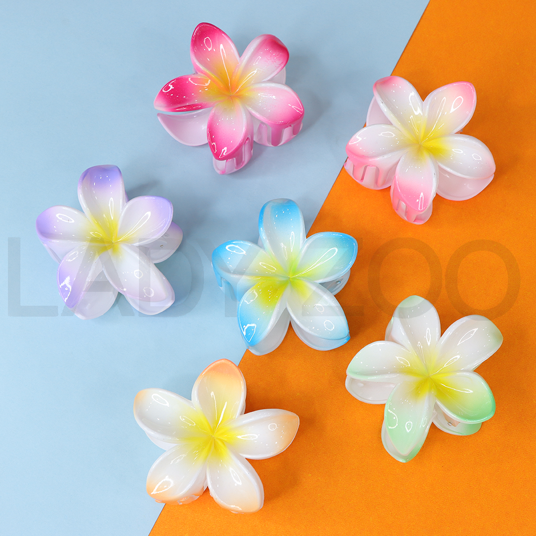 Flower Hair Clips Acrylic Beach Claw Barrettes Accessories for Women