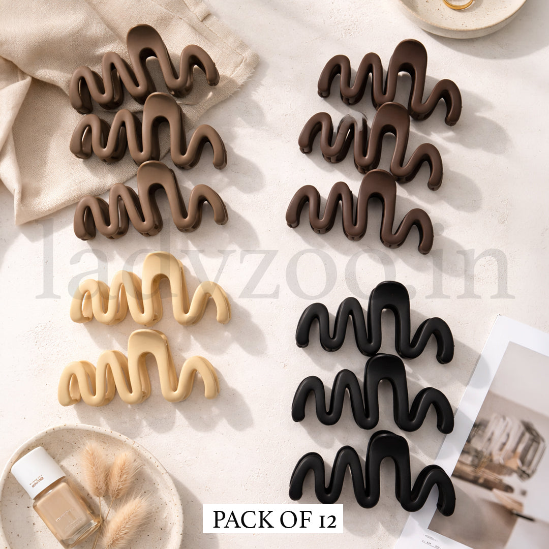Korean Simple Elegant Acrylic Hair Clips High Quality Women's Wavy Hair Shark Clip