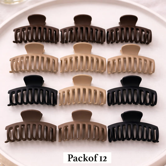 Elegant Hair Clutch Clips for Women | Non-Slip Matte Finish