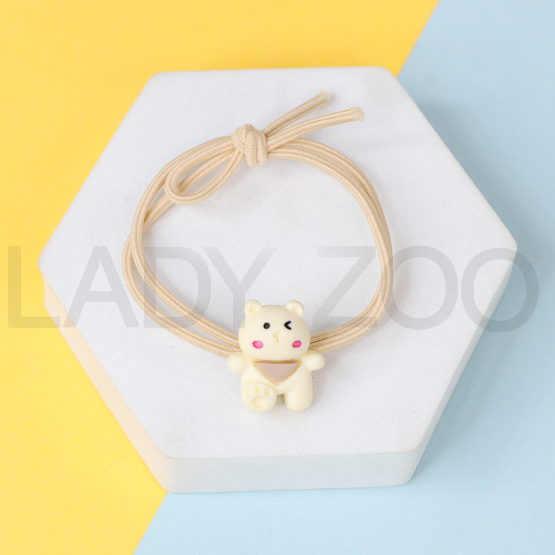 Teddy Hair Ties Elegant Rubber Band Hair Accessories For Girls