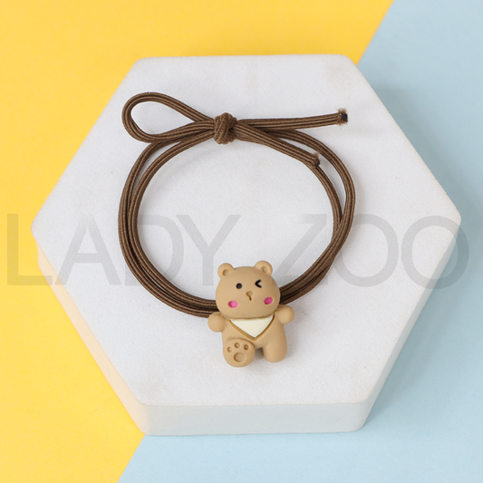 Teddy Hair Ties Elegant Rubber Band Hair Accessories For Girls