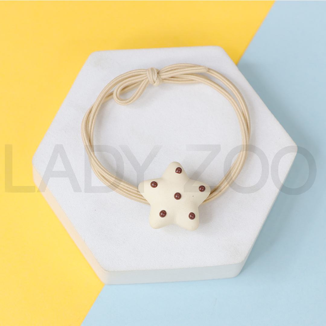 Trendy And Stylish Dot knot Star Rubber Band Ponytail Holder Double layer Hair Rubber Band Hair Accessories For Girls