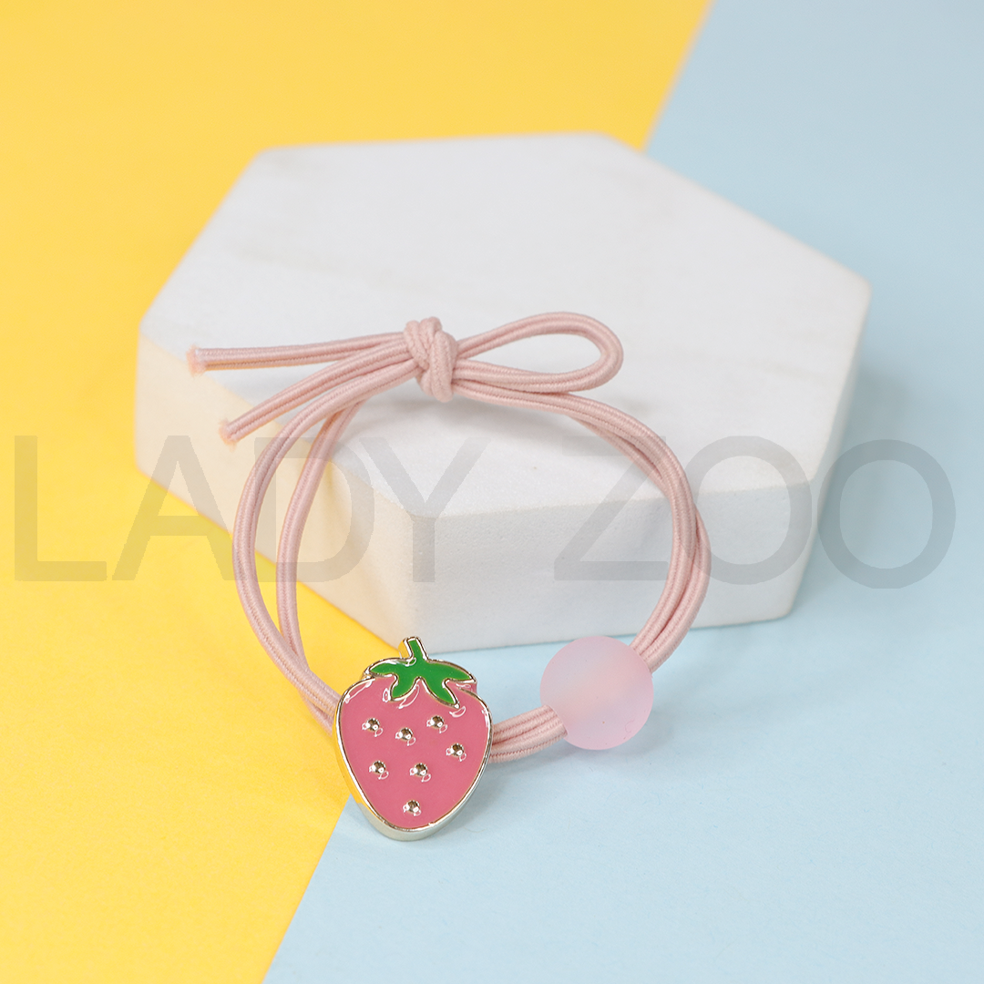 Cute Little pine Apple Hair Ties Matte Paintes Fruit Rubber Band Hair Accessories for girls