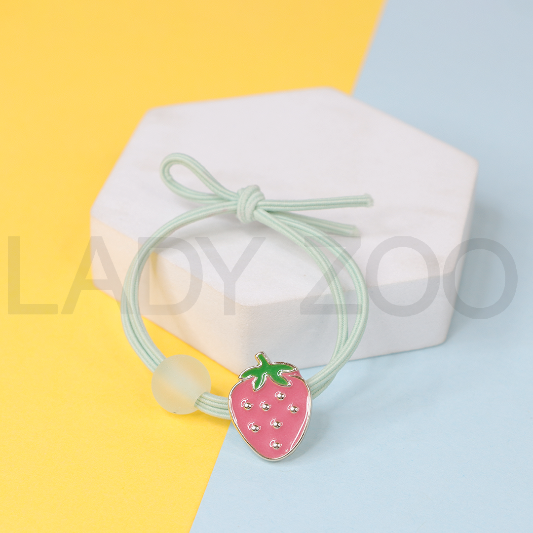 Cute Little pine Apple Hair Ties Matte Paintes Fruit Rubber Band Hair Accessories for girls