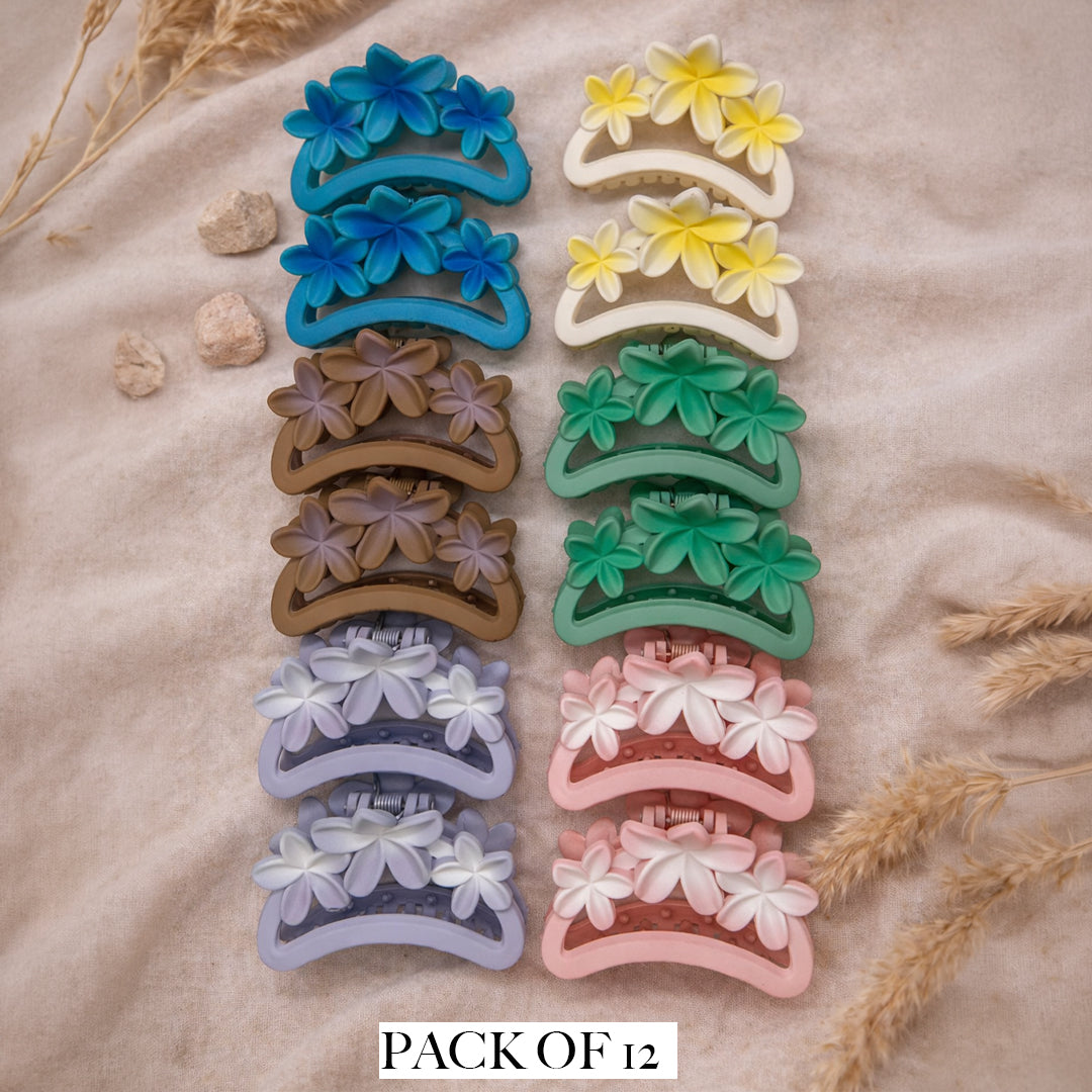 Soft  Flower Claw Clip – Elegant Everyday Hair Accessory