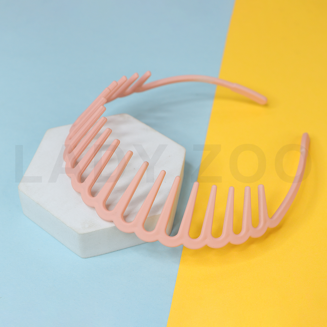 Solid Color Resin Headband Hair Hoop Bezel With Teeth Hair Accessories For Women