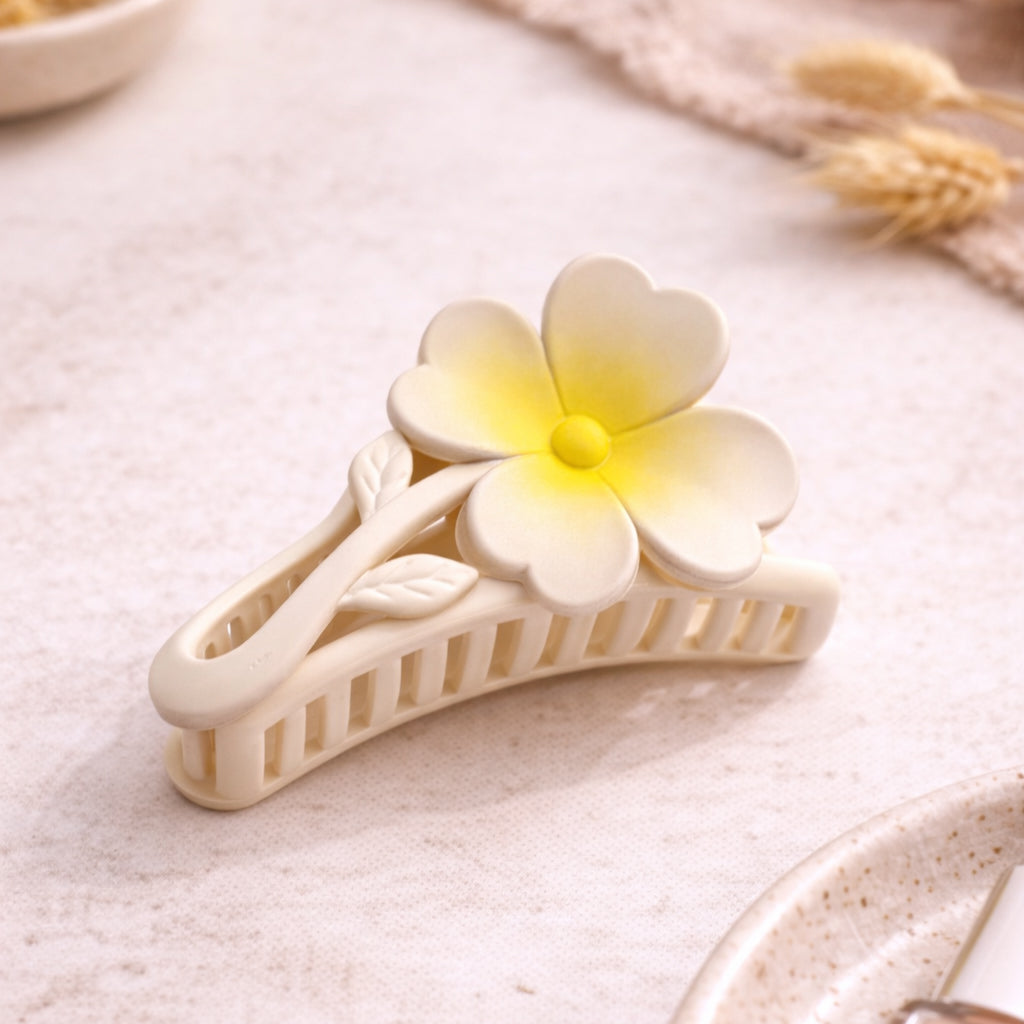 Flower Hair Claw Clip for Women  Strong Hold Hair Claw