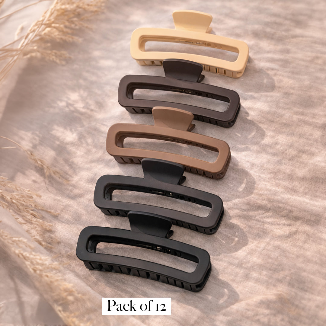 Premium Matte Finish Rectangular Hair Claw