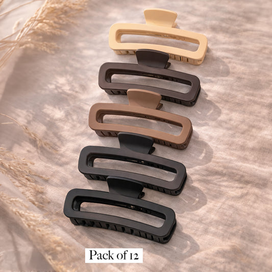Premium Matte Finish Rectangular Hair Claw