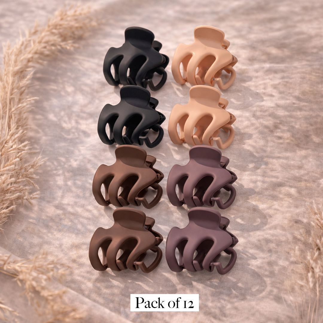 Stylish Solid Color Hair Claw Clip for Women & Girls | Strong Grip | Lightweight