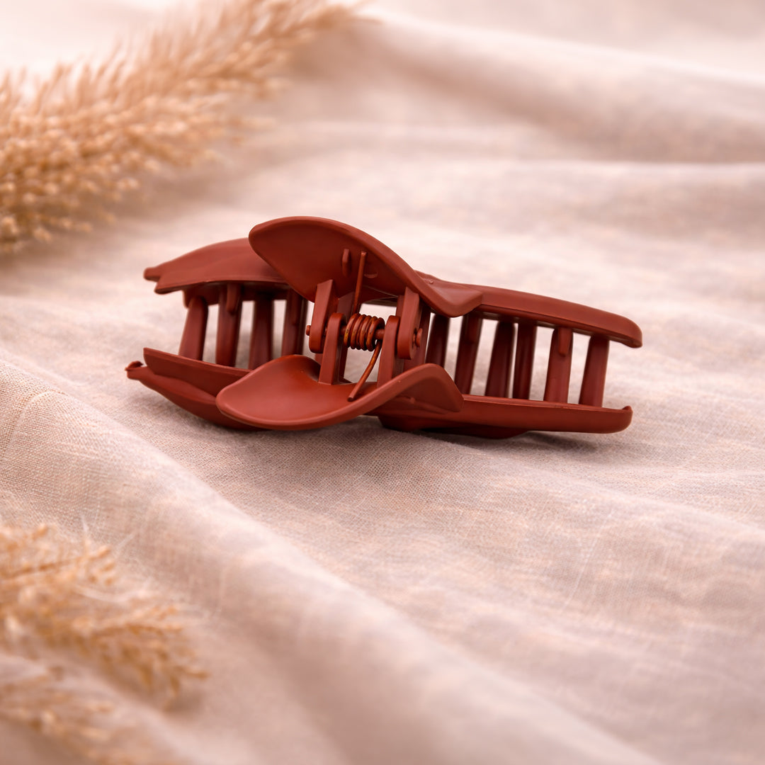 Rose Flower Design Hair Claw Clip for Women | Matte Finish | Strong Grip Stylish Hair Clip