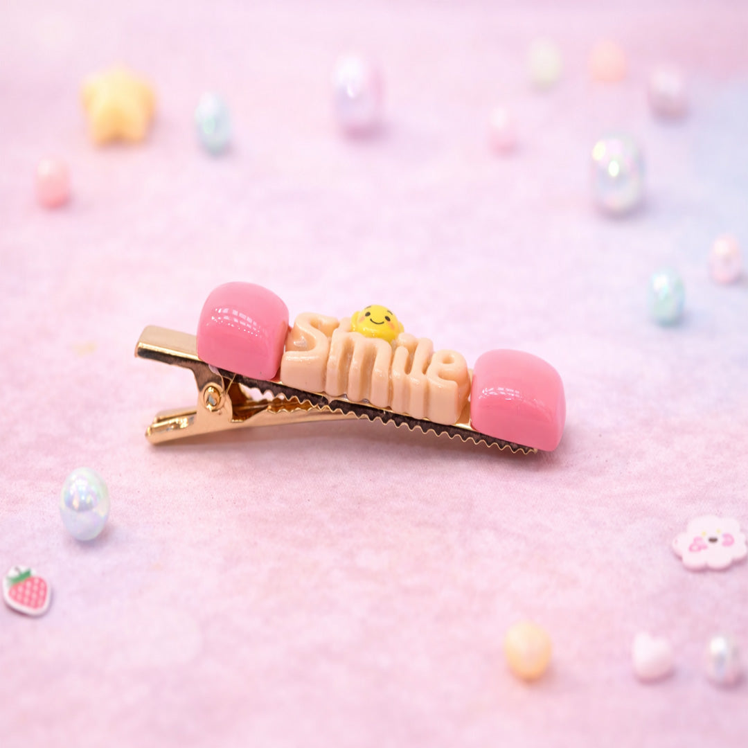 Cute Word & Rainbow Snap Hair Clips – Pack of 24 Colorful Cartoon Barrettes for Girls