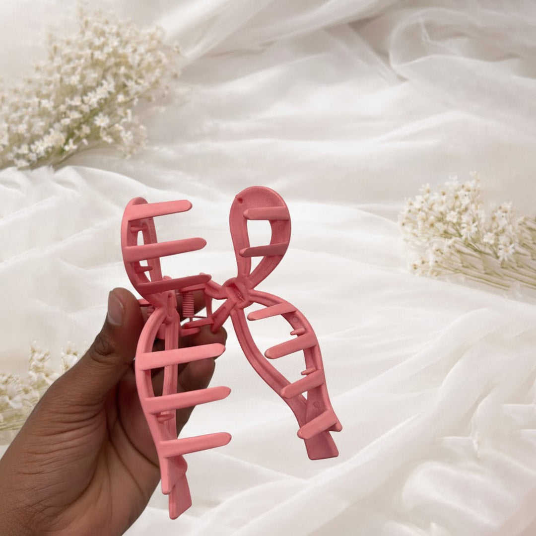 Elegant Bow Shaped Hair Clips for Girls & Women – Strong Hold Matte Finish