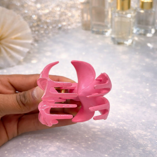 Translucent Floral Hair Claw Clips – Pastel Flower Design (Pack of 12)