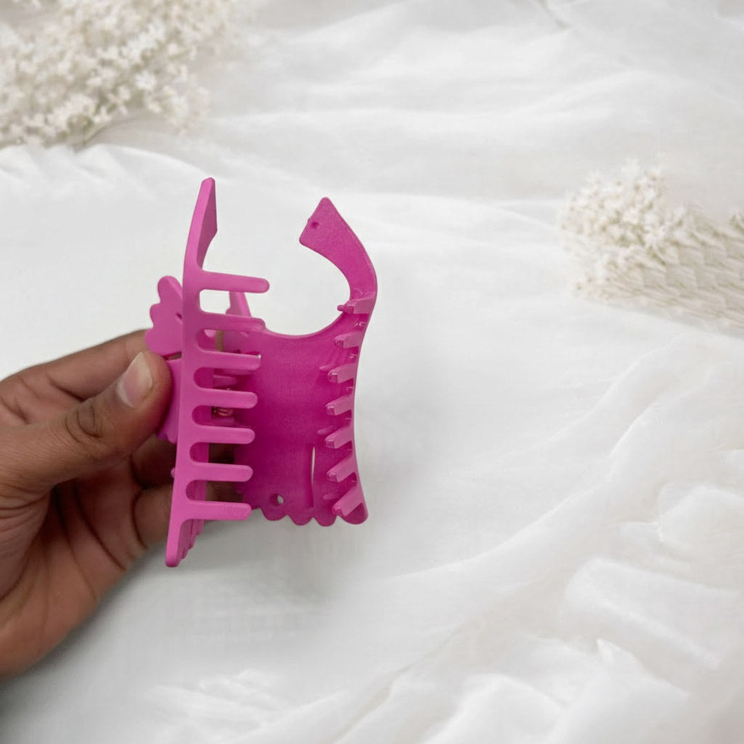 Matte Leaf Design Hair Claw Clips for Women