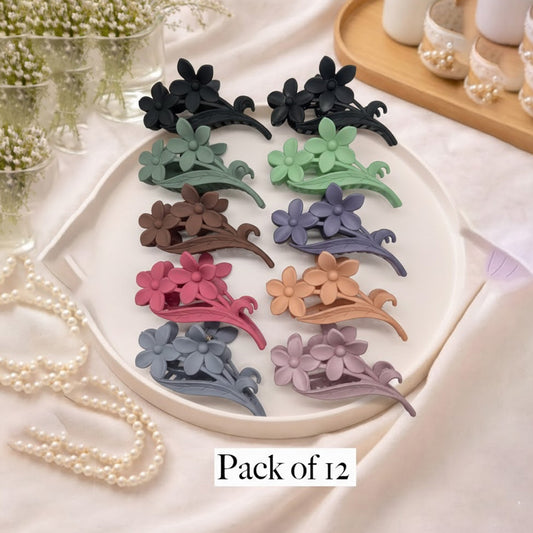 Premium Floral Design Hair Claw Accessories for Women