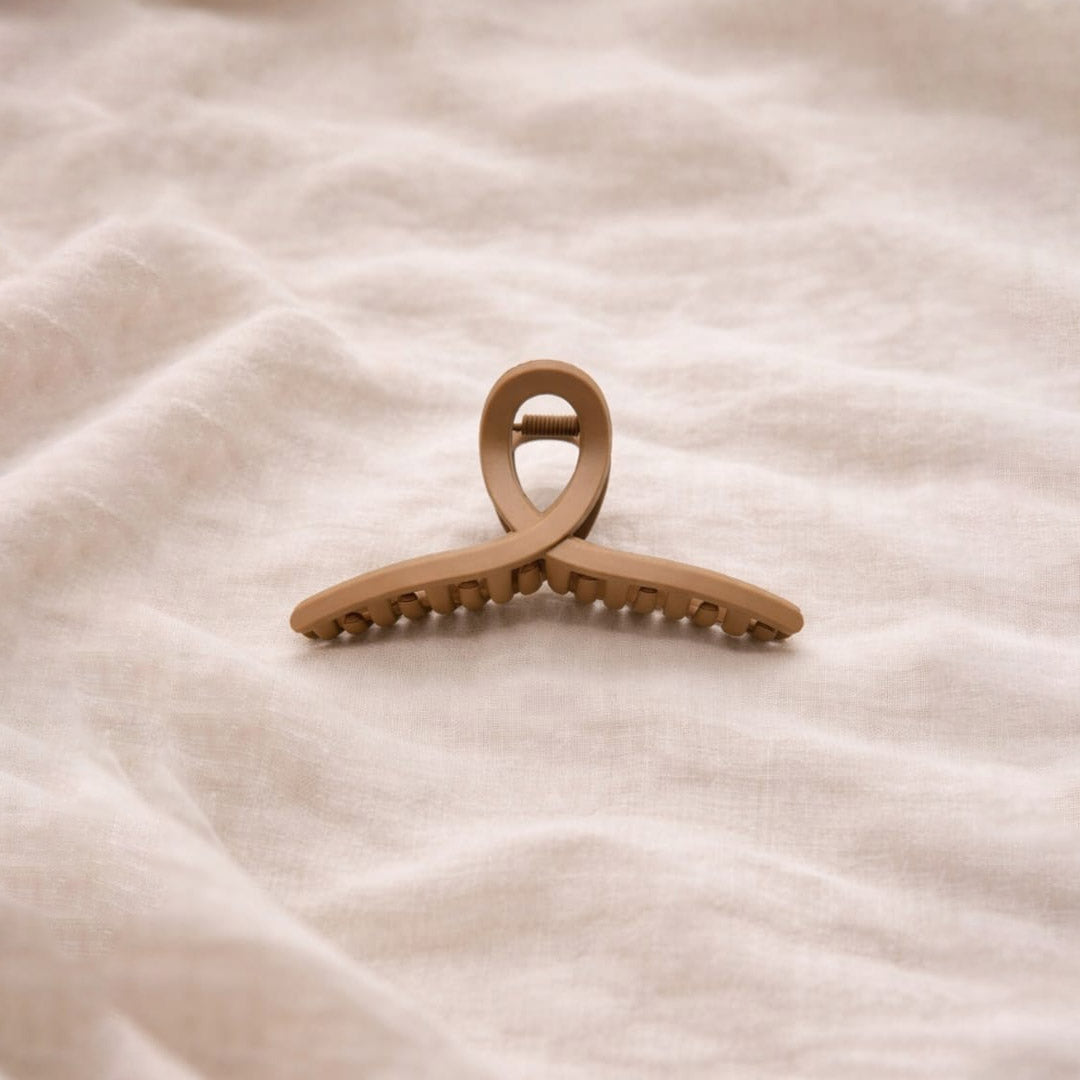 Matte Finish Hair Claw Clips Strong Hold, Assorted Neutral Colors