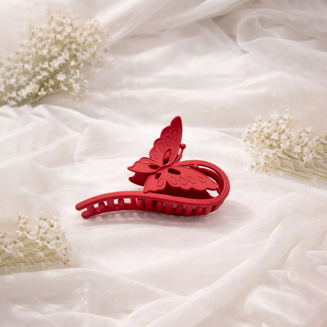 Matte Butterfly Hair Claw Clips for Women & Girls | Pack of 12