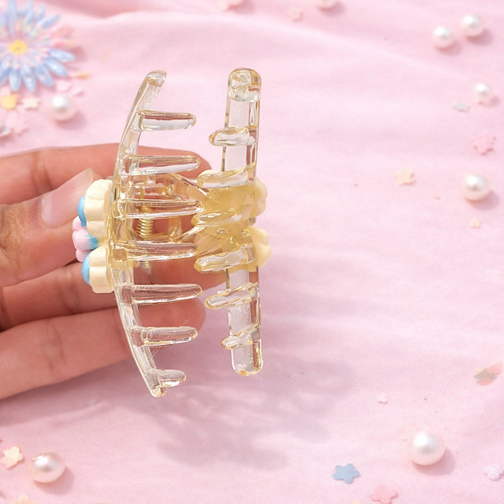 Pastel Flower Mini Claw Clips – Pack of 12 Cute Hair Accessories for Girls & Women