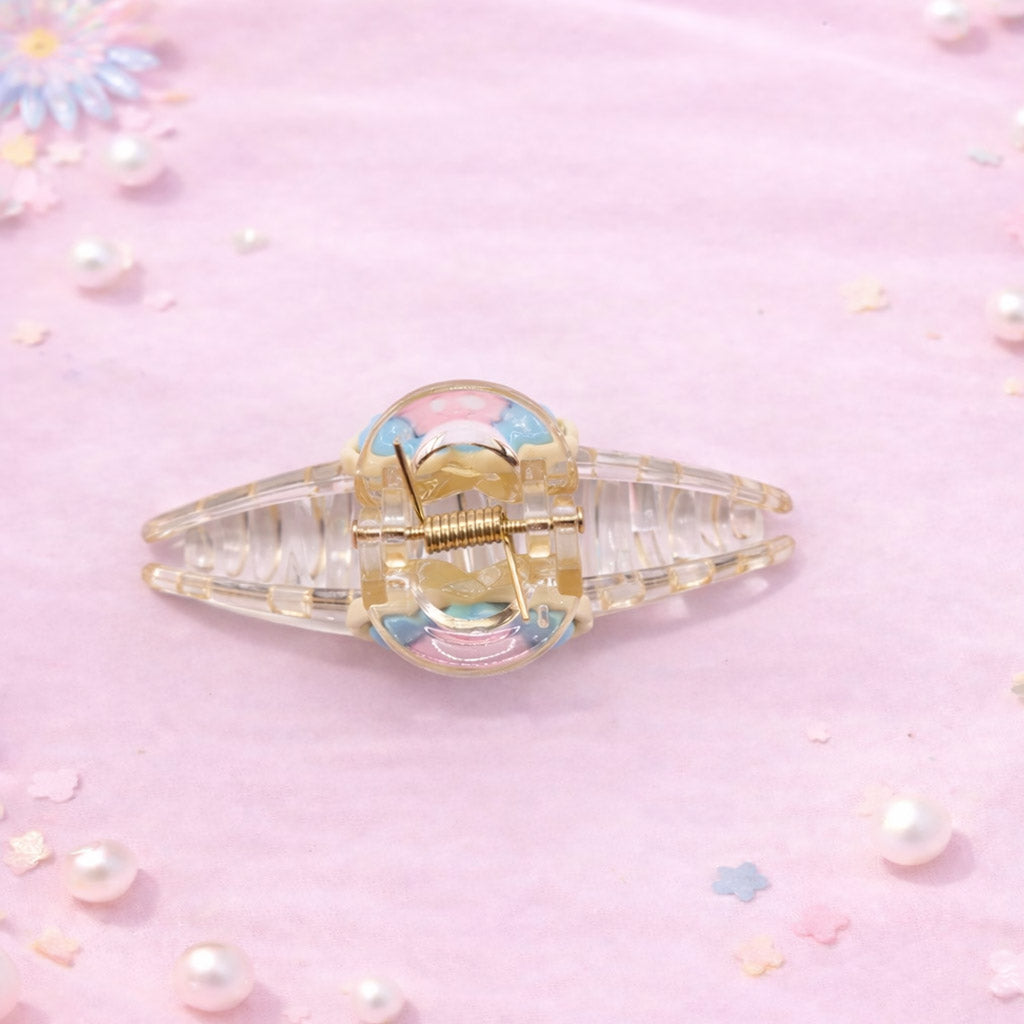 Pastel Flower Mini Claw Clips – Pack of 12 Cute Hair Accessories for Girls & Women