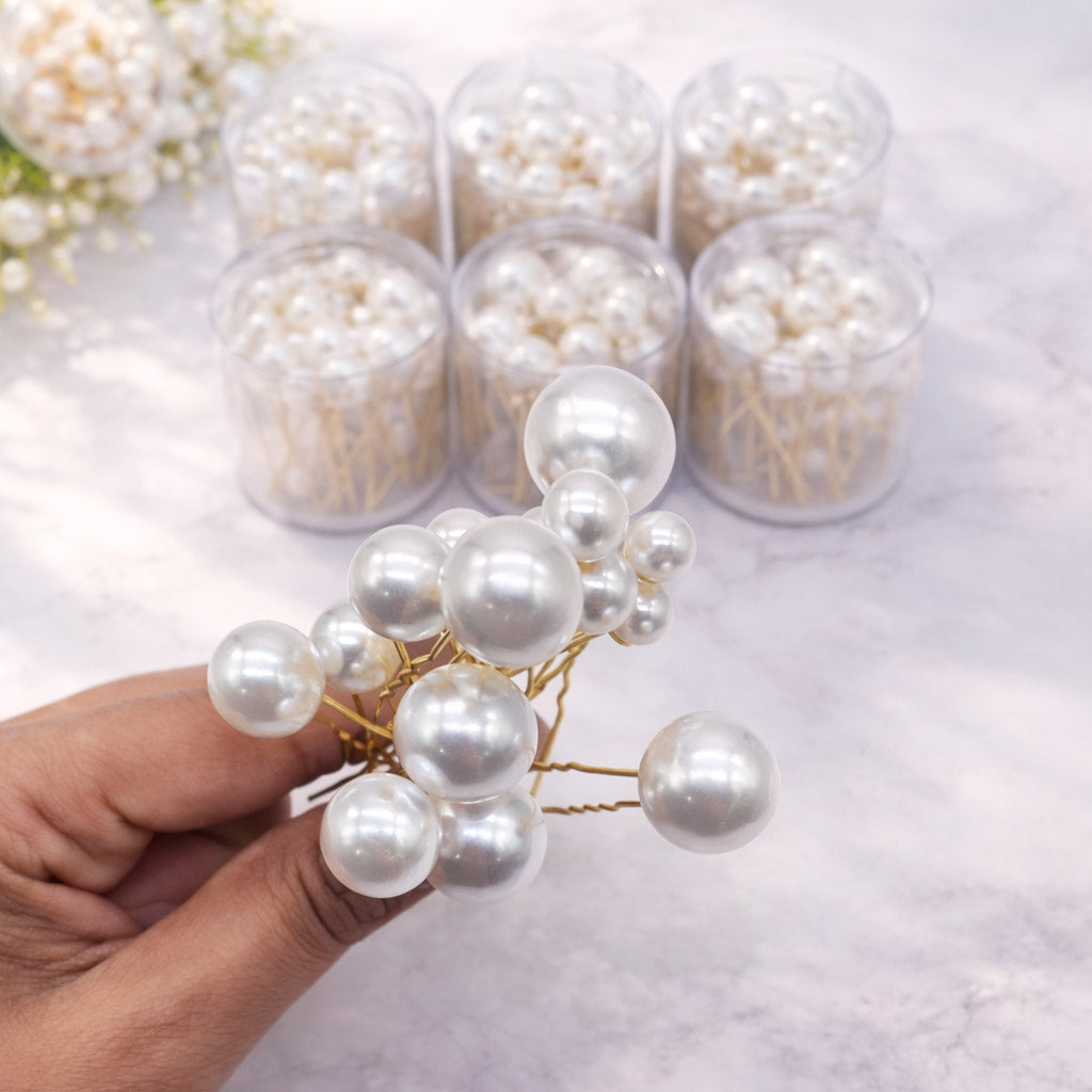 Pearl Hair Pins Set – Pack of 18 Elegant Bridal & Party Hair Accessories