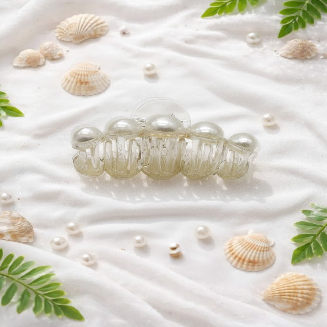 Elegant Pearl Claw Hair Clips – Pack of 12 Classic Bridal Hair Accessories